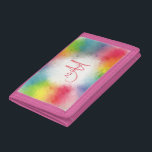 Elegantes, modernes Mit Monogramm Template Trifold Geldbörse<br><div class="desc">Elegante moderne Mit Monogramm Vorlage Regenbogen Abstrakt Fügen Sie Ihren Text Gelb Orange Blau Grün Rosa Lila Damen Wallets - Trifalts Brieftasche.</div>