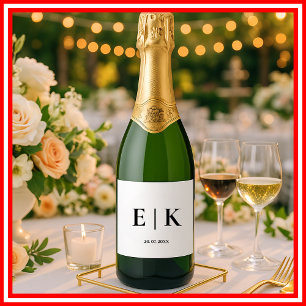 Elegantes modernes Monogramm einfache Hochzeit