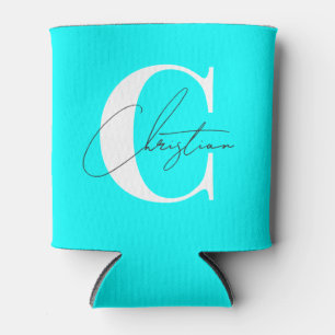 Elegantes modernes Monogramm elektrisches Retro-Cy Dosenkühler