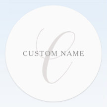 Elegantes modernes Monogramm | Grau und Weiß (edit