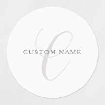 Elegantes modernes Monogramm | Grau und Weiß (edit