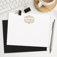 Elegantes modernes Monogramm in Schwarz und Gold