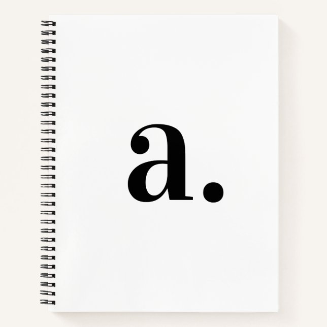 Elegantes modernes Monogramm Minimalistisch Notizbuch (Vorderseite)