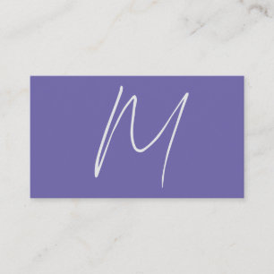 Elegantes modernes Monogramm mit eigenem Namen Begleitkarte