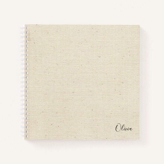 Elegantes modernes Monogramm Notizbuch (Vorderseite)