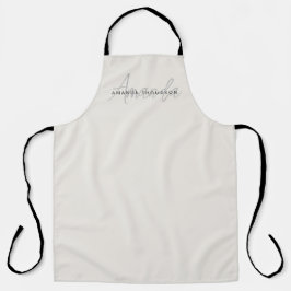 Elegantes, modernes Monogramm Personalisiert mit N Schürze