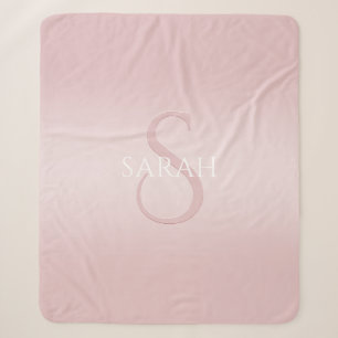 Elegantes modernes Monogramm Sherpadecke