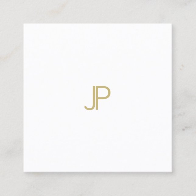 Elegantes, modernes Monogramm-Template Beruflich Quadratische Visitenkarte (Vorderseite)