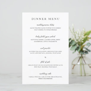 Elegantes modernes neutrales Hochzeitsmenü