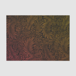 Elegantes modernes, orangefarbenes schwarzes Flora Seidenpapier