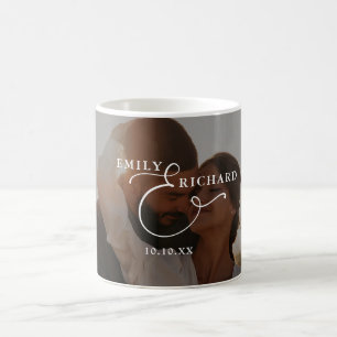 Elegantes modernes Paar-Foto Kaffeetasse