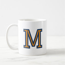 Elegantes modernes preppy Monogramm Anfangs Navy B Kaffeetasse
