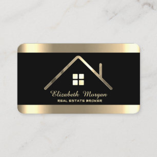 Elegantes modernes professionelles goldenes Hausda Visitenkarte