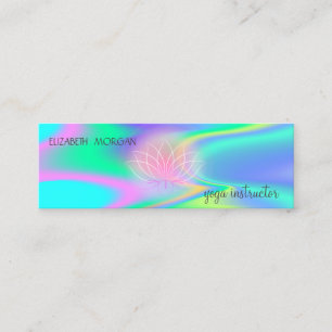 Elegantes Modernes Professionelles Lotus Holografi Mini Visitenkarte