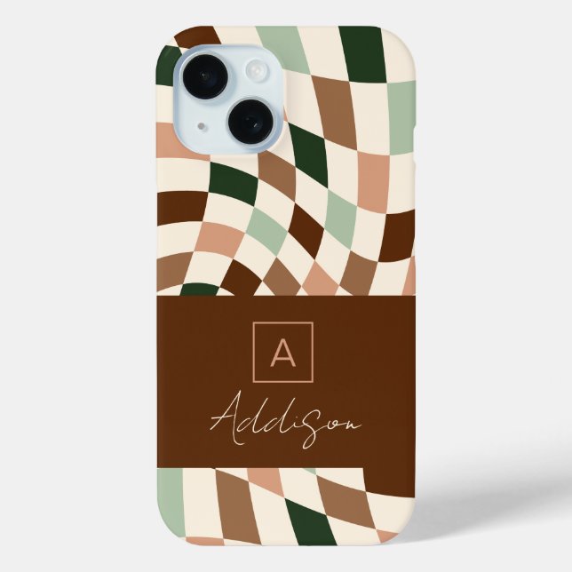 Elegantes, modernes Prüfbrett, Personalisiertes Mo Case-Mate iPhone Hülle (Rückseite)