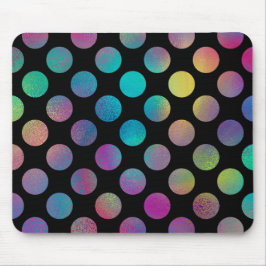 Elegantes modernes Rainbow Polka Dots Muster | Mousepad