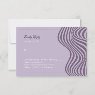 Elegantes modernes Retro-Hochzeitsdesign mit fließ RSVP Karte