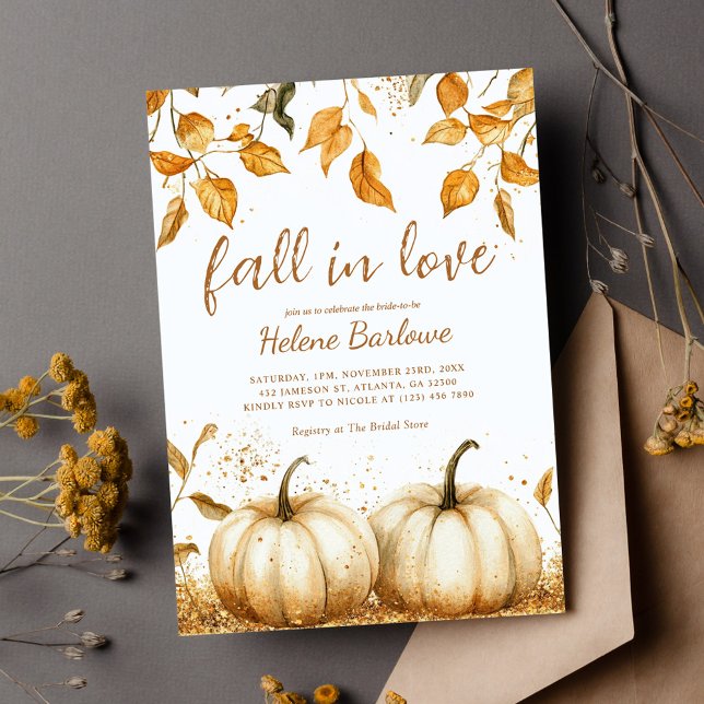 Elegantes modernes Rustikales Fall-Brautparty Einladung (Elegant Modern Rustic Fall Bridal Shower Invitation)