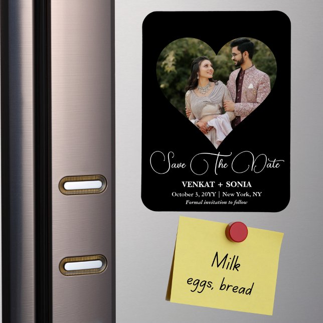 Elegantes, modernes Save the Date Foto-Template Magnet (Von Creator hochgeladen)