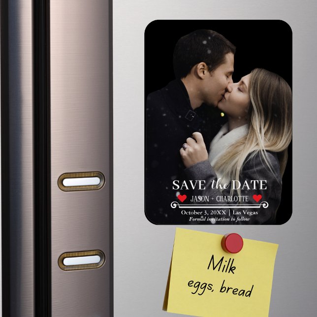 Elegantes, modernes Save the Date Foto-Template Magnet (Von Creator hochgeladen)