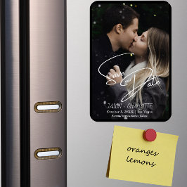 Elegantes, modernes Save the Date Foto-Template Magnet