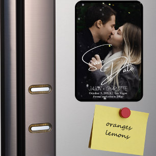 Elegantes, modernes Save the Date Foto-Template Magnet
