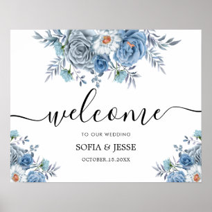 Elegantes modernes schicke Plakat Hochzeit Begrüßu