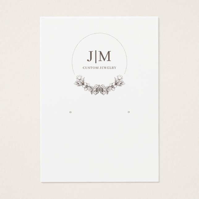 Elegantes, modernes SchmuckEarring Display Monogra (Vorderseite)