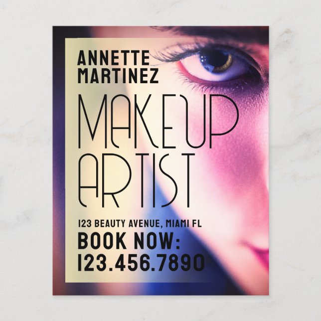 Elegantes modernes Schönheitsauge Flyer (Vorne)