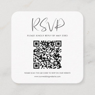 Elegantes, modernes Schwarz-Weiß-QR-UAWG Begleitkarte