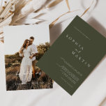 Elegantes Modernes Script Foto Klassische Hochzeit Einladung<br><div class="desc">Konzipiert zur Koordination mit der "Moderne Klassik" Hochzeitskollektion. Klicken Sie zum Ändern der Details auf "Personalisieren". Klicken Sie auf den Link Sammlung auf dieser Seite,  um alle passenden Elemente in diesem schönen Design anzuzeigen,  oder sehen Sie sich die Auflistung an https://bit.ly/3H2bCfh</div>