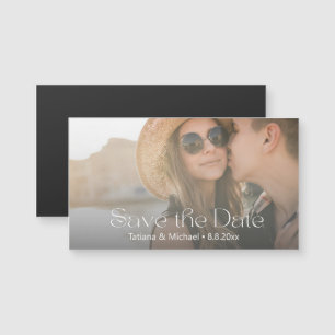 elegantes, modernes Script-Foto speichert den Datu Magnetkarte