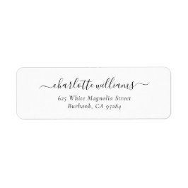 Elegantes, modernes Script-Rückgabeadresse-Label