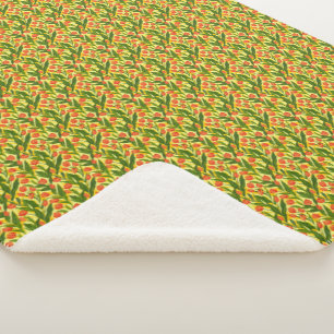 Elegantes modernes sommerliches Blumenmuster Sherpadecke