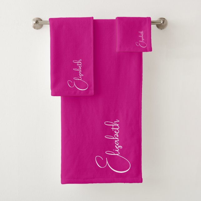 Elegantes modernes Template Feminine Name Viva Mag Badhandtuch Set (Insitu)