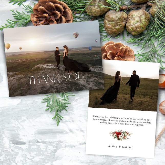 Elegantes modernes Typografie-Foto Dankeskarte (Von Creator hochgeladen)