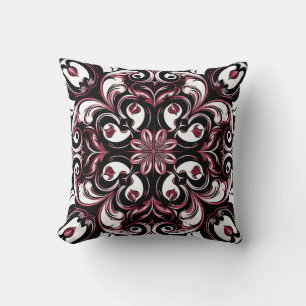 Elegantes modernes, Verziertes Burgund Kissen
