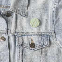 Elegantes modernes Wasserfarben-Blattmuster GRÜN Button