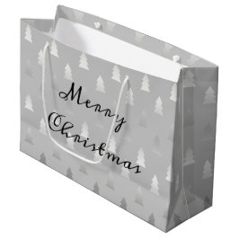 elegantes, modernes Weihnachtsbaummuster Große Geschenktüte