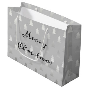 elegantes, modernes Weihnachtsbaummuster Große Geschenktüte