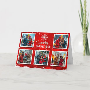 Elegantes modernes Weihnachtsfamilienfoto-Design Karte