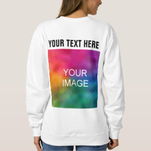 Elegantes modernes weißes Template zeigt kundenspe Sweatshirt