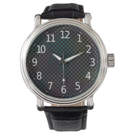 Elegantes modernes Zaun-Kettenmuster | Armbanduhr