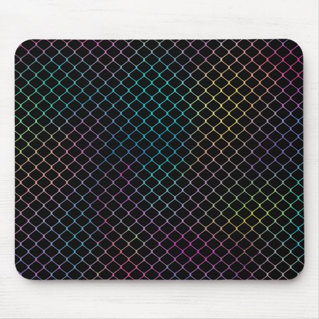Elegantes modernes Zaun-Kettenmuster | Mousepad (Vorne)