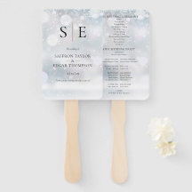 Elegantes Mongram Winter Wedding Program