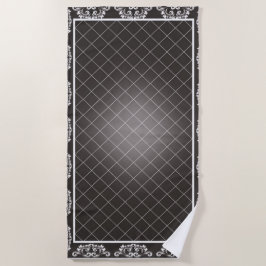 Elegantes, monochromes Damask Badetuch