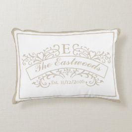 Elegantes Monogram Accent Pillow Dekokissen