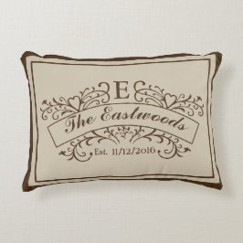 Elegantes Monogram Accent Pillow Zierkissen