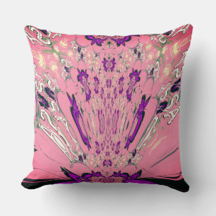 Elegantes Monogram Bloom: Schönes persönliches Mot Kissen