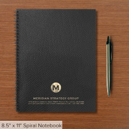 Elegantes Monogram Business Notebook Notizbuch